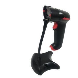 Wireless Barcode Scanner with Adjustable Stand and USB Flash Drive